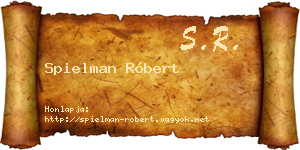 Spielman Róbert névjegykártya